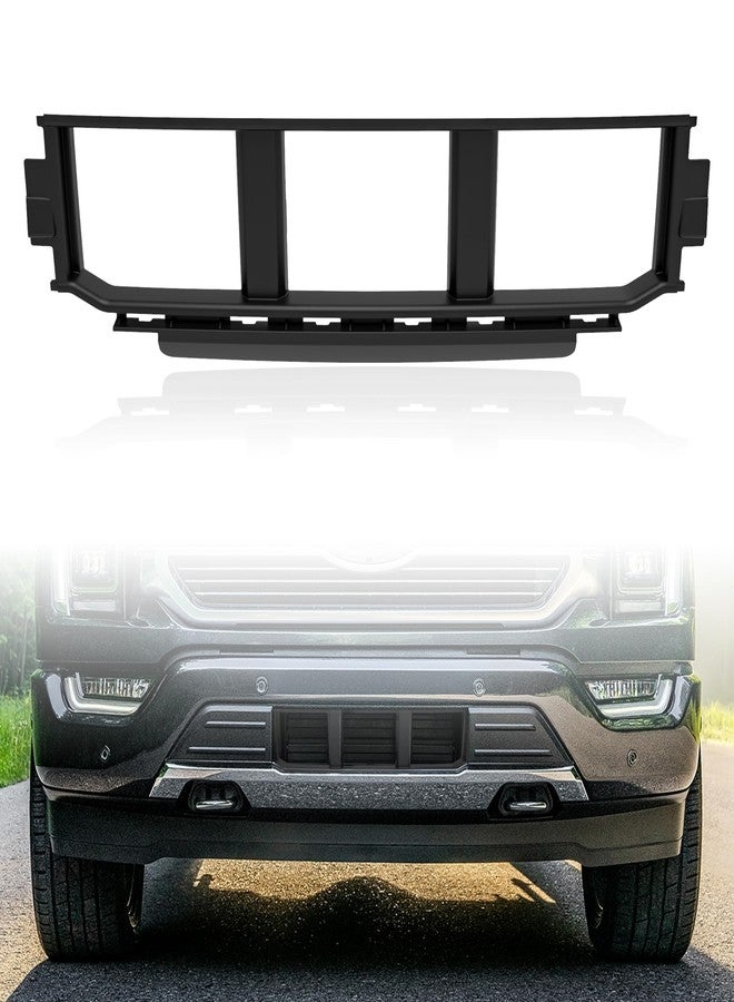 POKIAUTO Front Bumper Grille for 2021+ Ford F150, Front Lower Center Bumper Cover Bumper Grille Trim Panel Insert for Ford F-150 2021 2022 2023 Accessories, Replacement ML3Z17B968BB, ML3Z17B968BA - Image 1